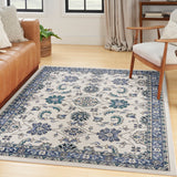 nourison nourison essentials nre05 ivory blue rug