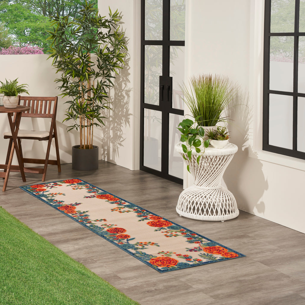 nourison aloha alh32 ivory multicolor rug