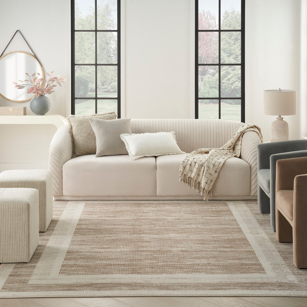 nourison serenity home srh07 mocha ivory rug