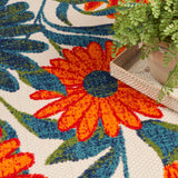 nourison aloha alh33 ivory multicolor rug