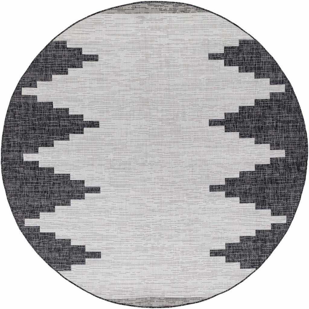 Hauteloom Djugun DJU Black Machine Made Polypropylene Rug