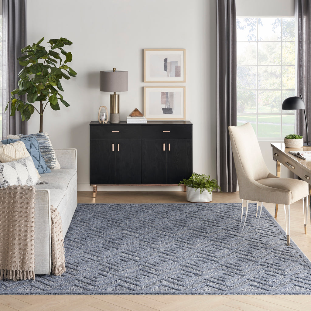 nourison versatile nrv01 denim blue rug