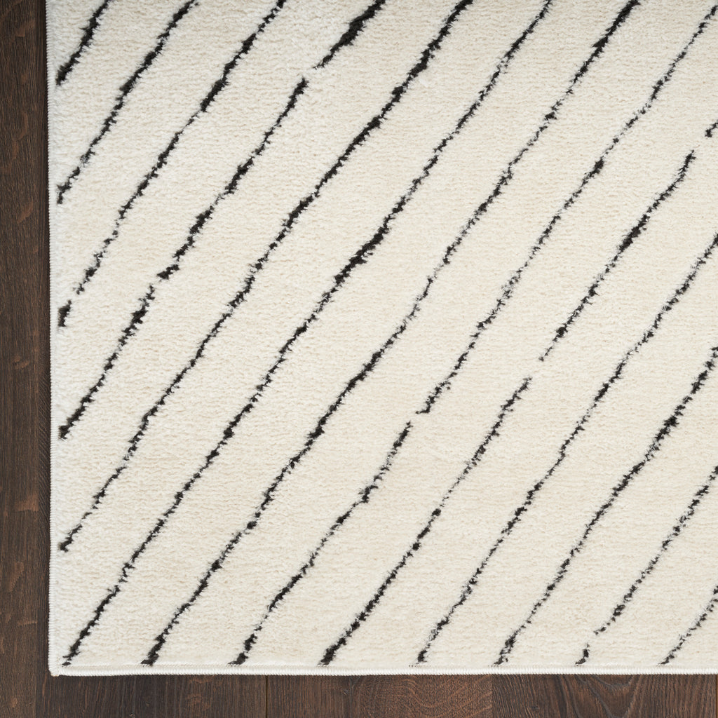 nourison modern comfort mnc01 ivory black rug