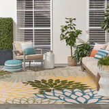 nourison aloha alh05 green multicolor rug