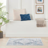 nourison astra machine washable asw11 blue ivory rug