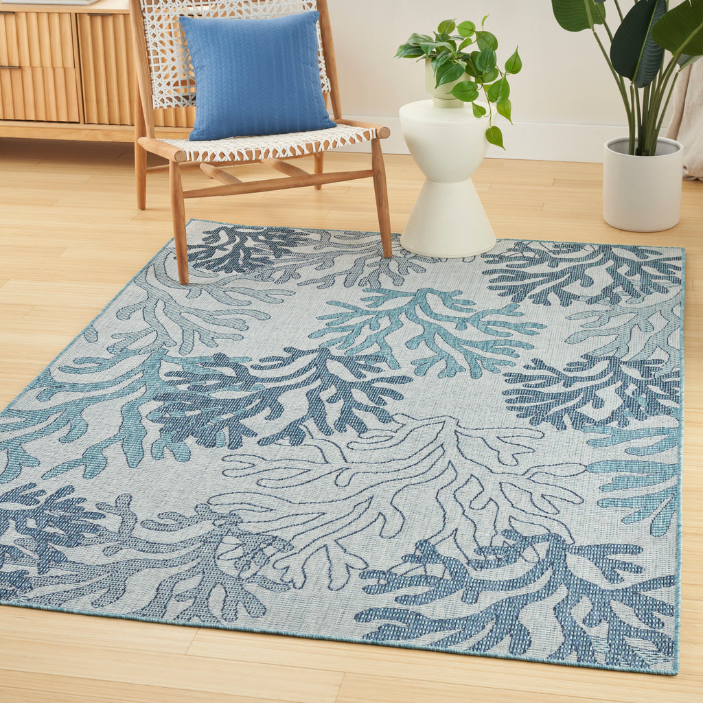 nourison garden oasis goa05 blue rug