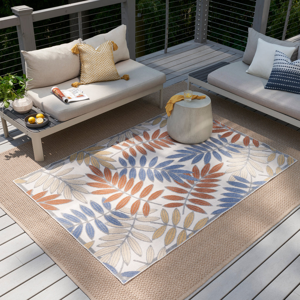 nourison aloha alh18 blue mocha rug