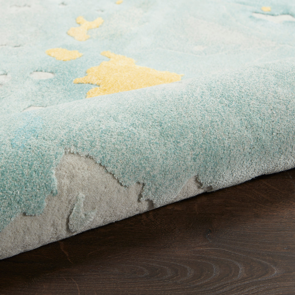 nourison prismatic prs26 seafoam gold rug