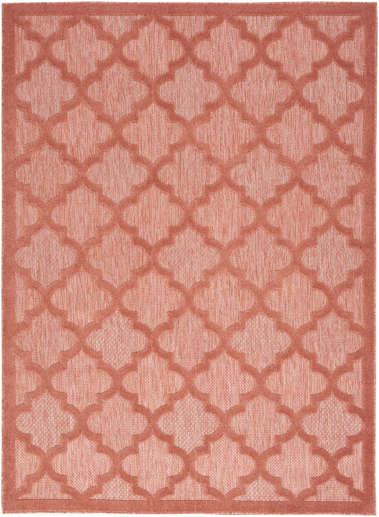 nourison easy care nes01 coral orange rug