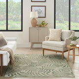 nourison garden oasis goa01 ivory green rug