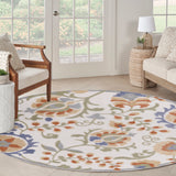 nourison aloha alh17 ivory blue rug