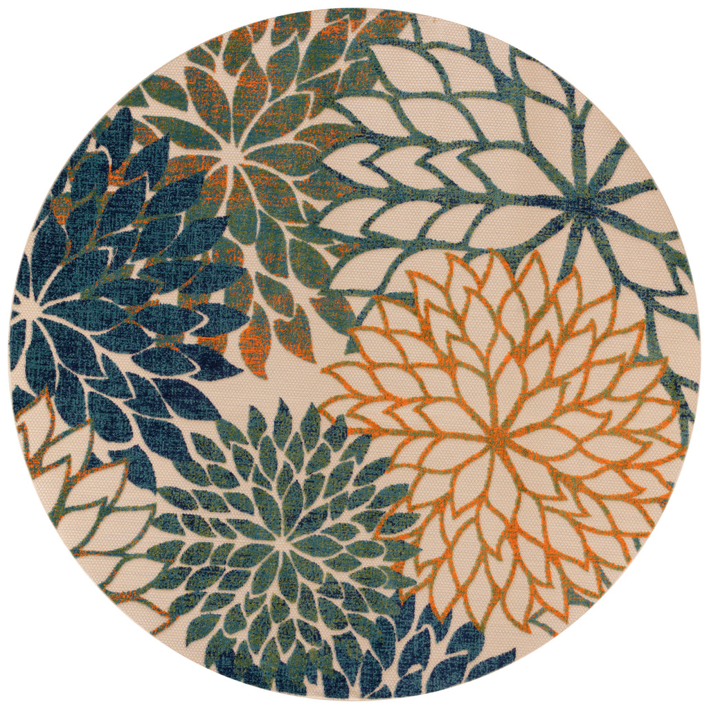 nourison aloha alh05 blue green rug