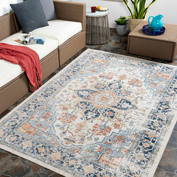 Hauteloom Dorval DORV Denim Machine Made Polyester Rug