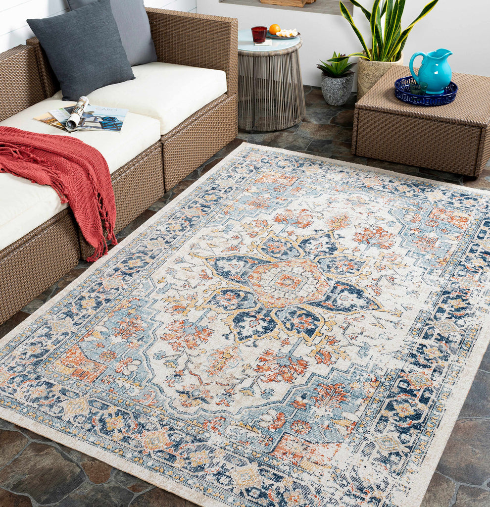 Hauteloom Dorval DORV Denim Machine Made Polyester Rug