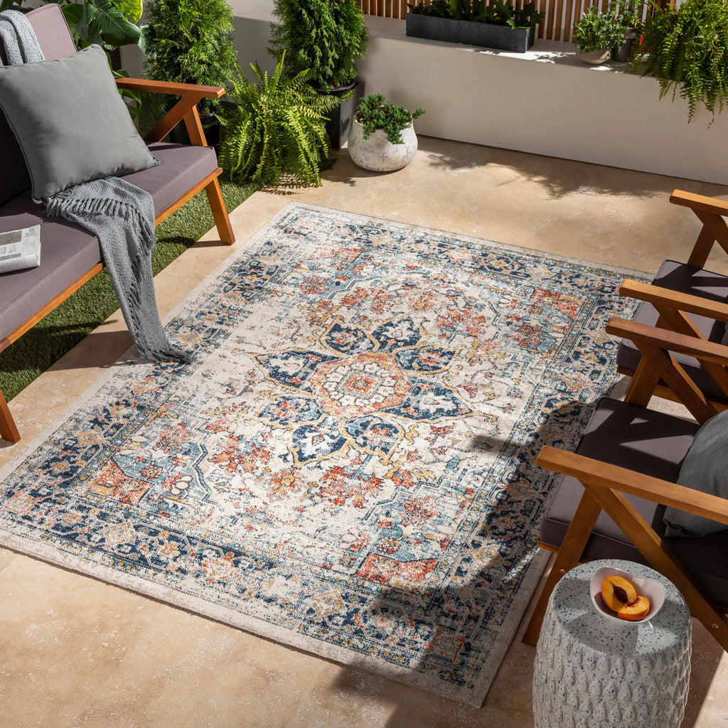 Hauteloom Dorval DORV Denim Machine Made Polyester Rug