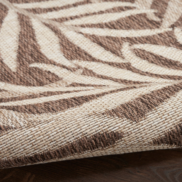 nourison garden oasis goa01 mocha rug