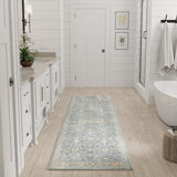 nourison astra machine washable asw16 teal beige rug
