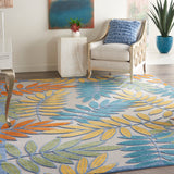 nourison aloha alh18 ivory multi rug