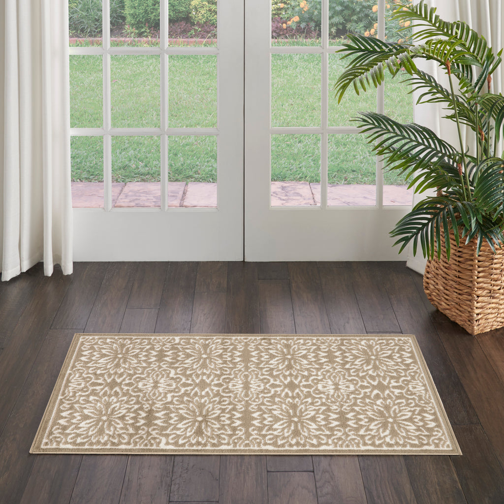 nourison jubilant jub06 taupe rug