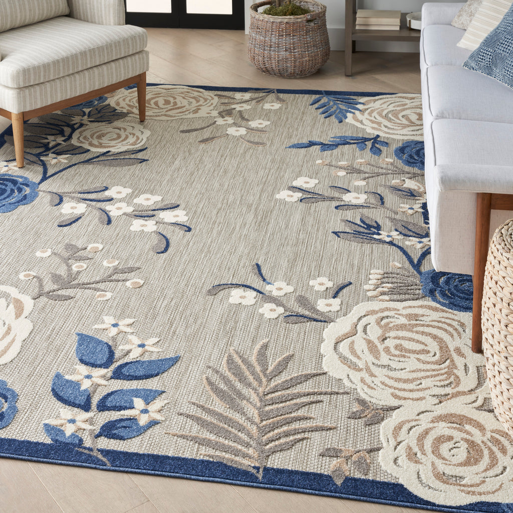nourison aloha alh32 blue grey rug