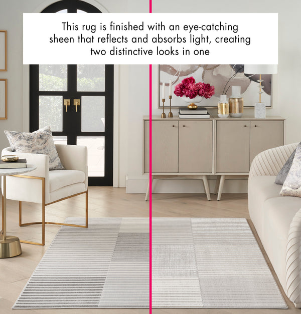 nourison brushstrokes bsk04 silver grey rug