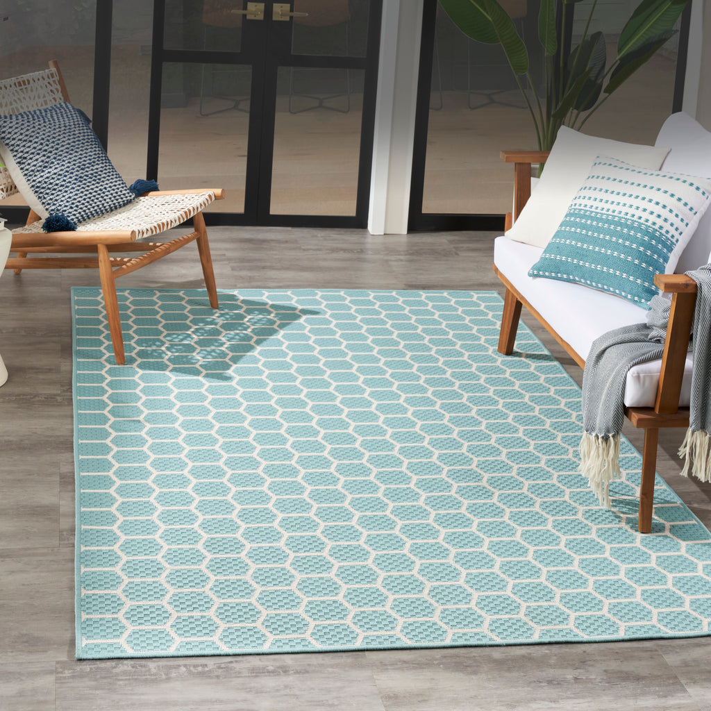 nourison twist reversible tws01 aqua rug