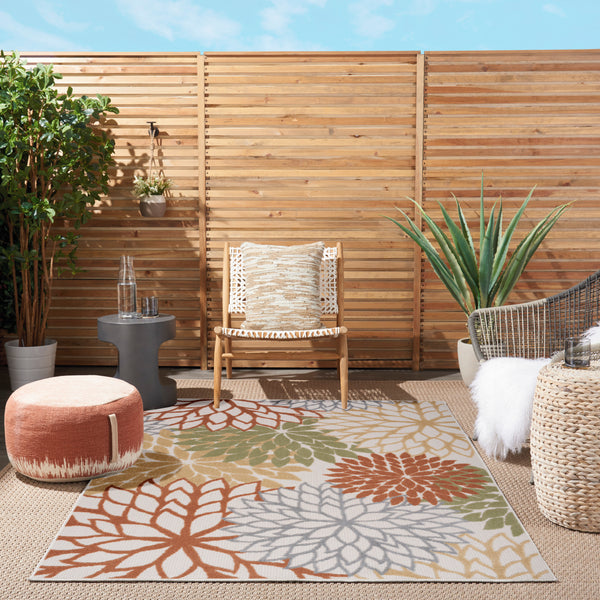 nourison aloha alh05 ivory multicolor rug