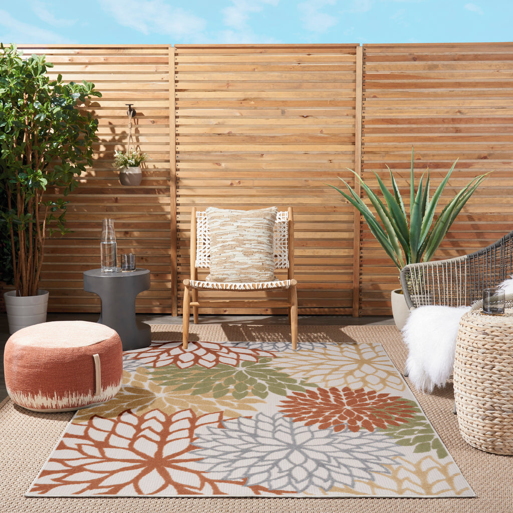 nourison aloha alh05 ivory multicolor rug