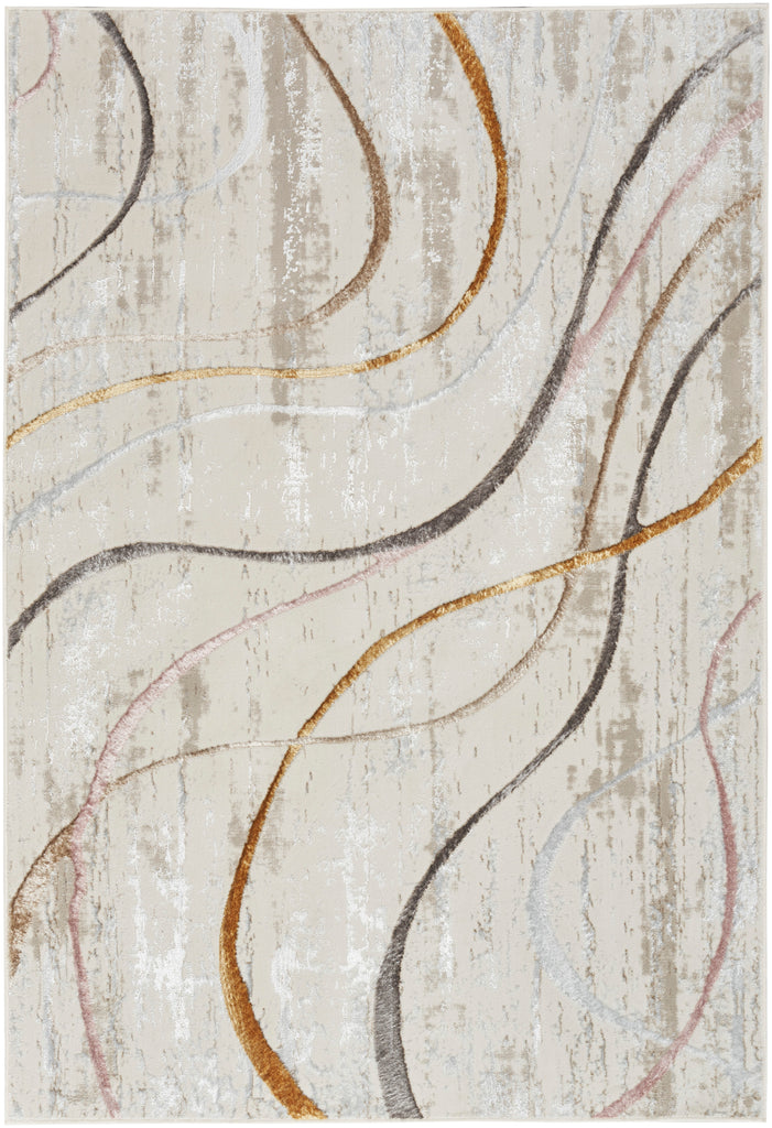 nourison glitz glz01 ivory multi rug