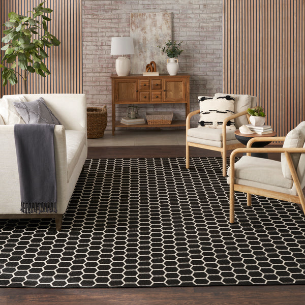nourison twist reversible tws01 black rug