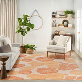 nourison garden oasis goa04 coral rug