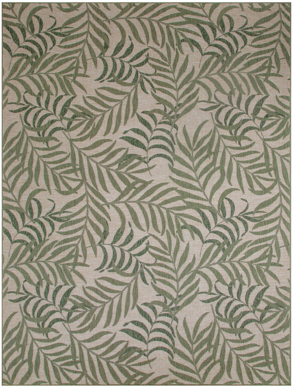 nourison garden oasis goa01 ivory green rug