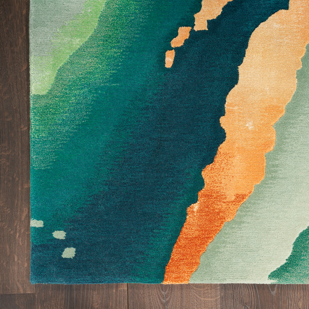 nourison prismatic prs30 emerald rug