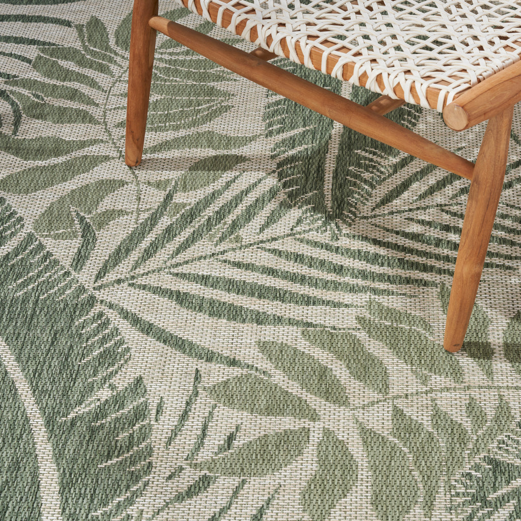 nourison garden oasis goa02 ivory green rug