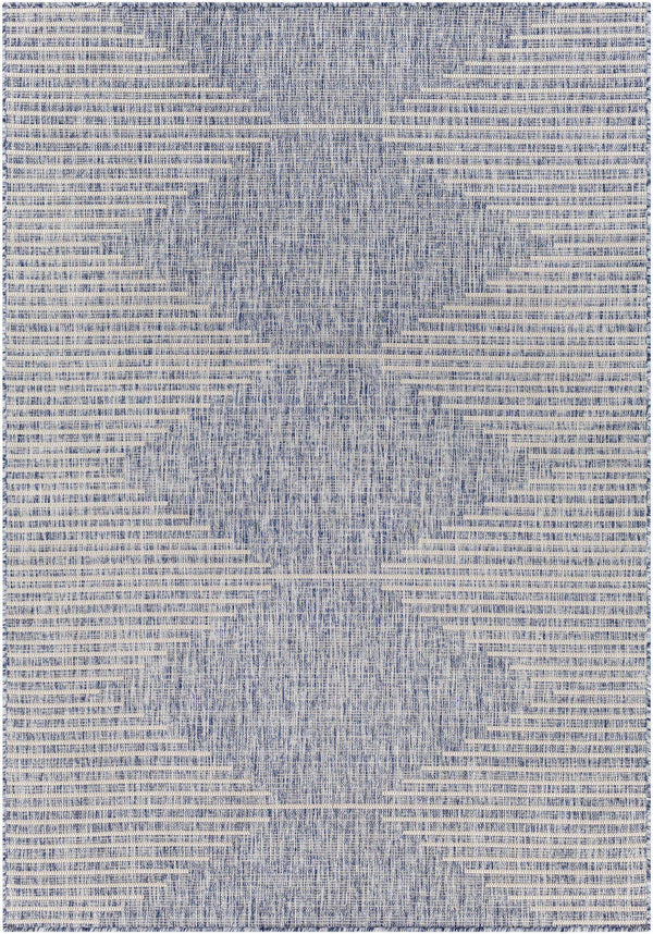 Hauteloom Dumingag DUMI Blue Machine Made Polypropylene Rug