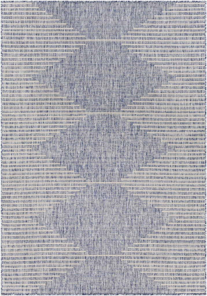 Hauteloom Dumingag DUMI Blue Machine Made Polypropylene Rug