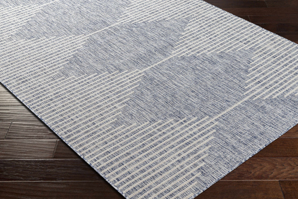 Hauteloom Dumingag DUMI Blue Machine Made Polypropylene Rug