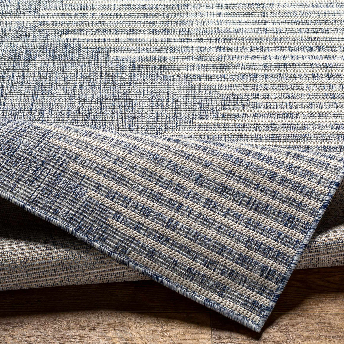 Hauteloom Dumingag DUMI Blue Machine Made Polypropylene Rug