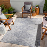 Hauteloom Dumingag DUMI Blue Machine Made Polypropylene Rug