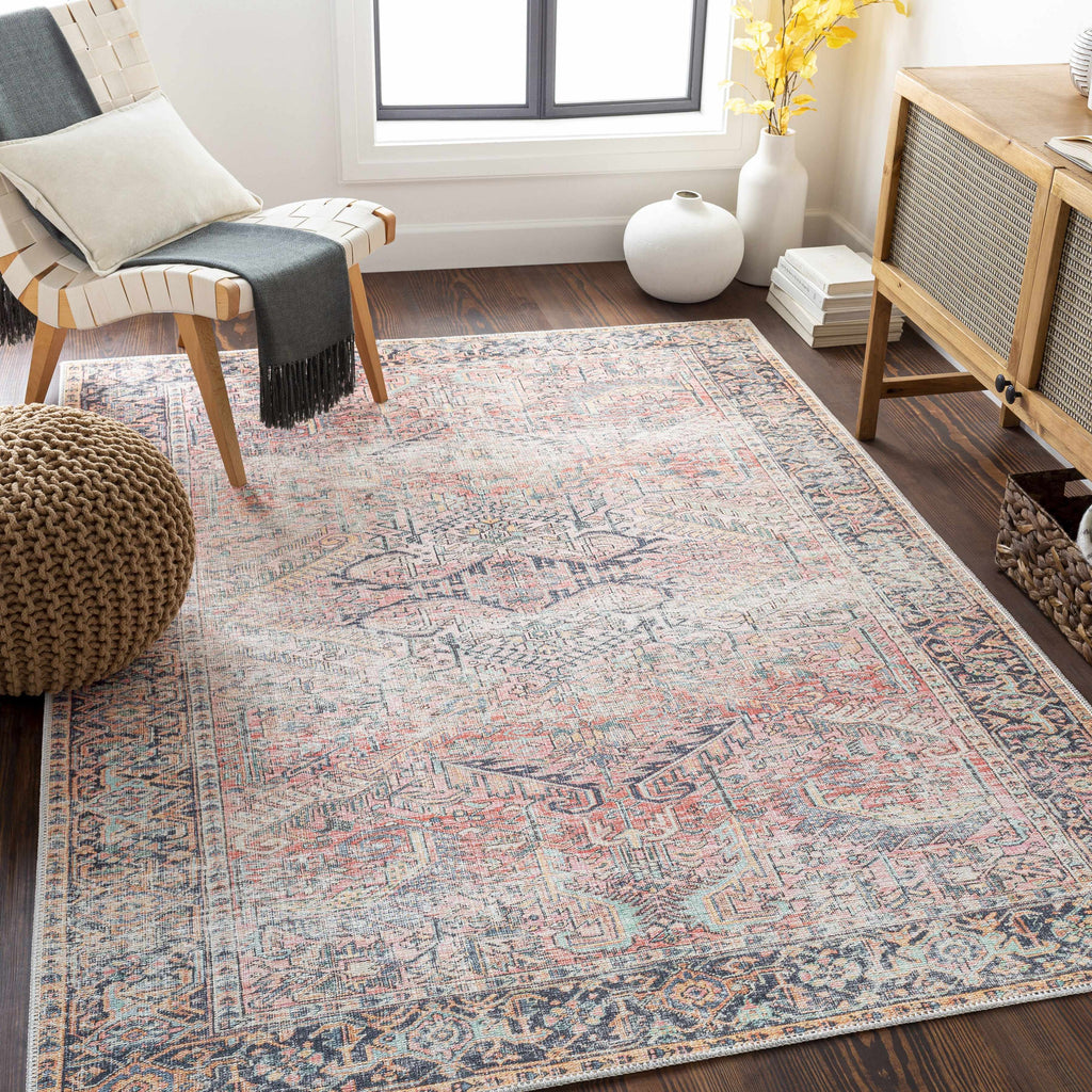 Hauteloom Dunshaughlin DUNSH Blue Machine Made Polyester Rug
