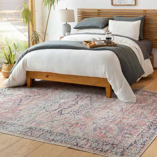 Hauteloom Dunshaughlin DUNSH Blue Machine Made Polyester Rug