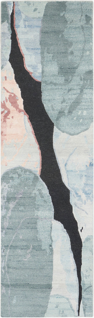 nourison silk shadows sha25 blue pink rug