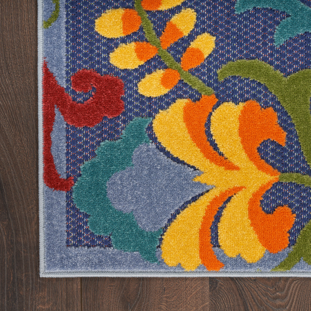 nourison aloha alh17 navy multicolor rug