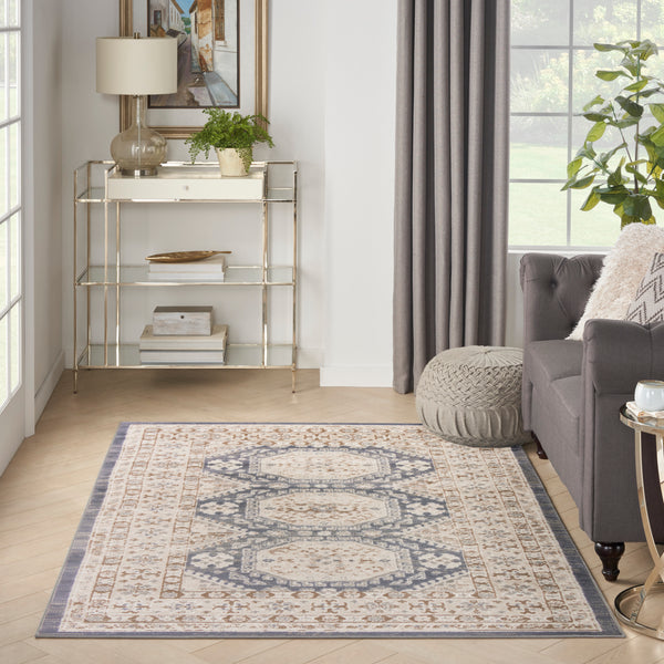 nourison serenity home srh01 ivory blue rug