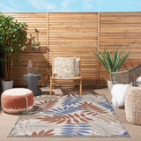 nourison aloha alh18 blue mocha rug