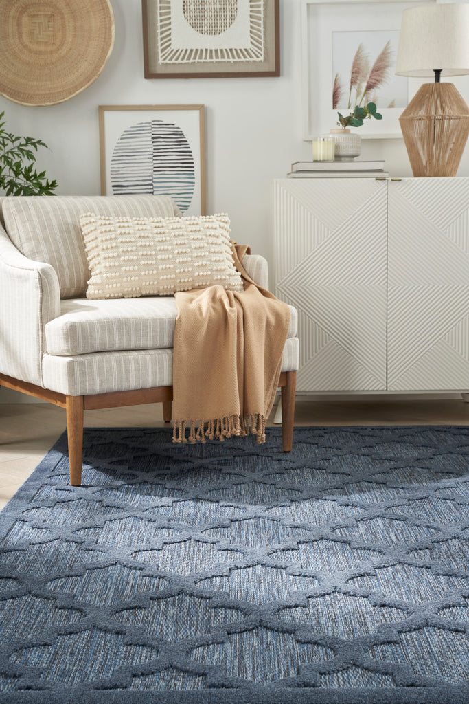nourison easy care nes01 navy blue rug