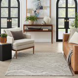nourison graceful gru01 grey rug