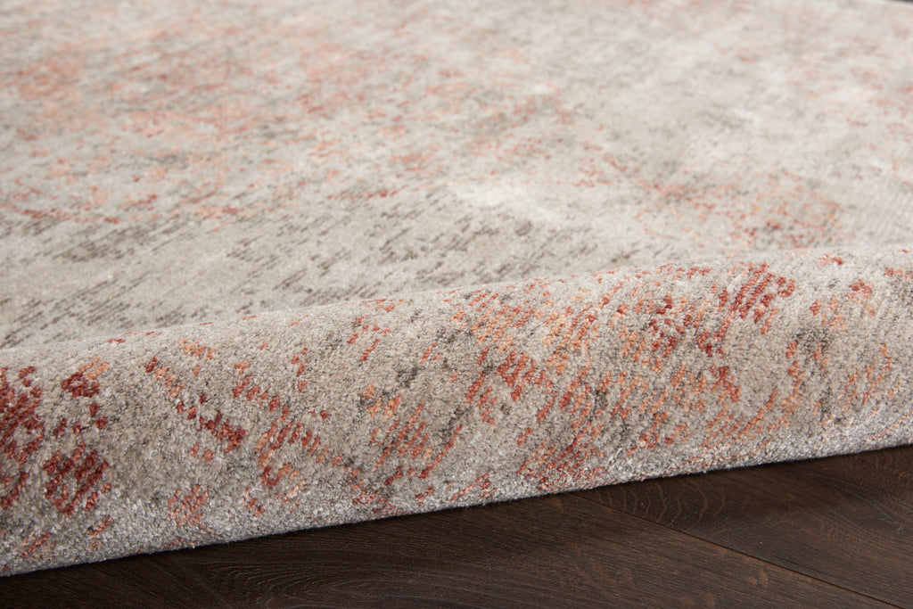 nourison lucent lcn07 silver red rug