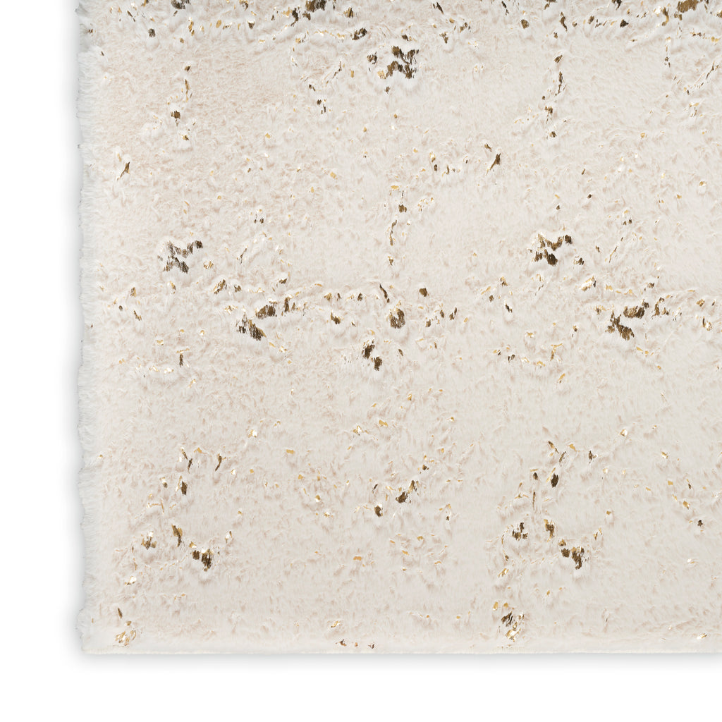 nourison cozy shimmer csh01 ivory gold rug
