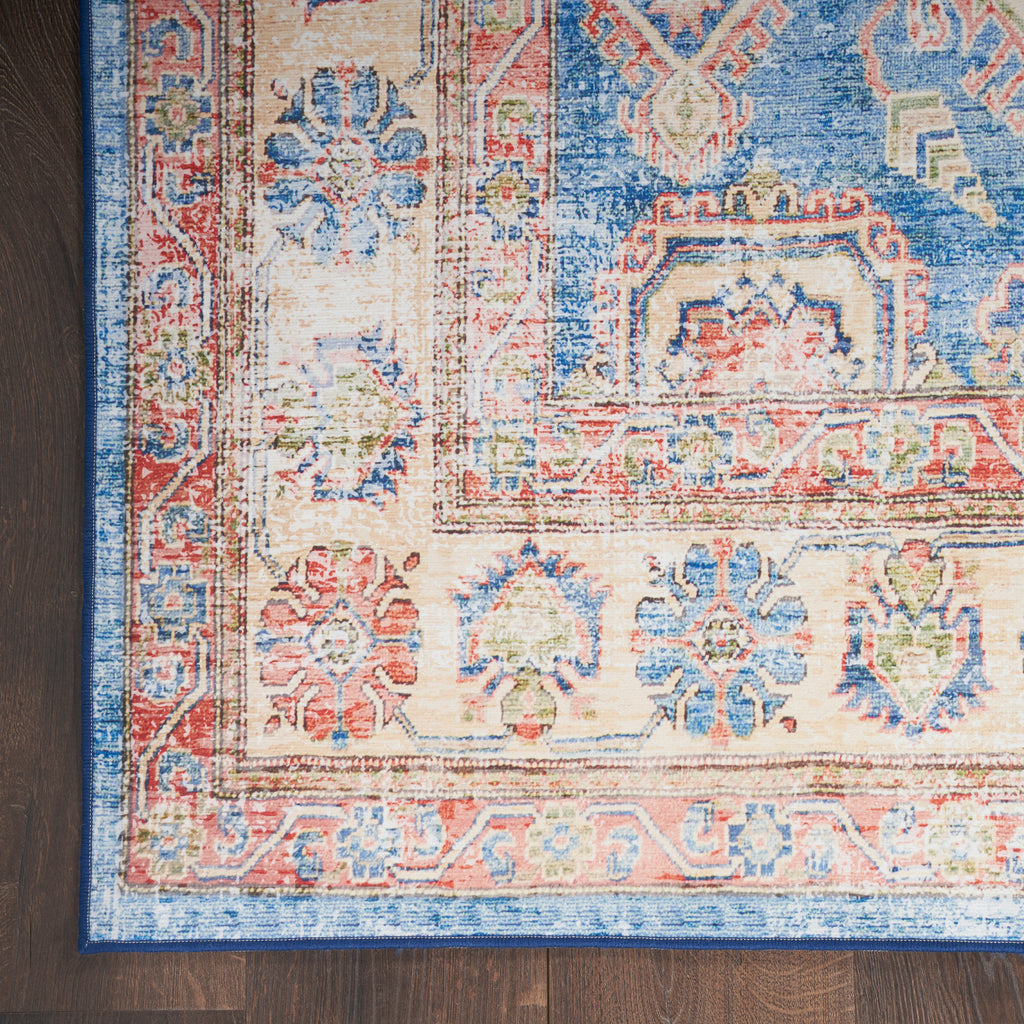 nourison fulton ful08 blue ivory rug